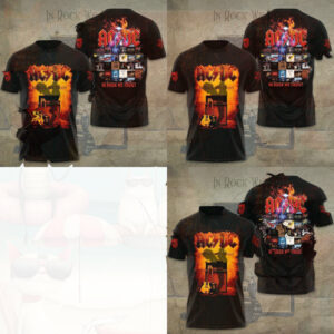 Ac Dc In Rock Trust Guitar Fire Album Art Shirt