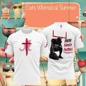 Alabama Crimson Tide Faith Family Football White Shirt