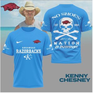 Arkansas Razorbacks Skull Crossbones No Shoes Nation Shirt
