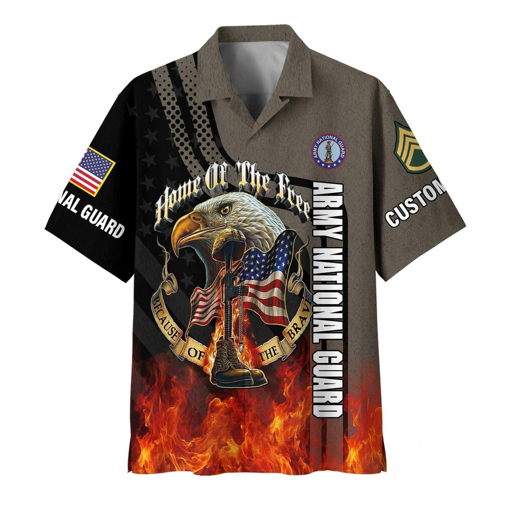 Army National Guard Eagle American Flag Fire Shirt Army National Guard Eagle American Flag Fire Shirt