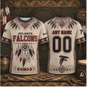 Atlanta Falcons Native Dreamcatcher Feathers Tribal Pattern Shirt