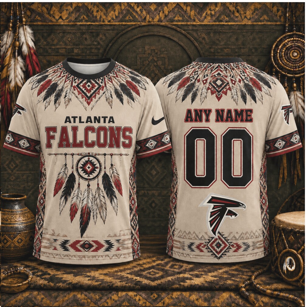 Atlanta Falcons Native Dreamcatcher Feathers Tribal Pattern Shirt Atlanta Falcons Native Dreamcatcher Feathers Tribal Pattern Shirt