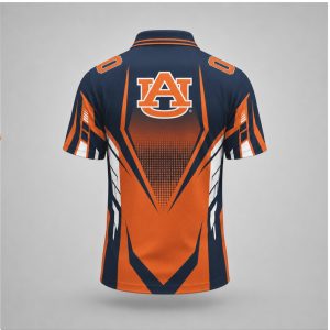 Auburn Tigers AU Logo Athletic Geometric Graphic Game Day Polo Shirt