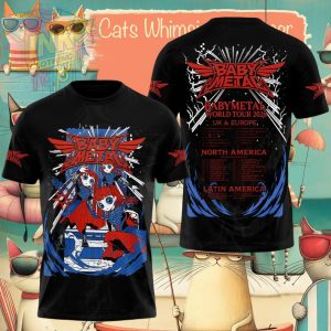 Babymetal World Tour Anime Characters Rock Shirt