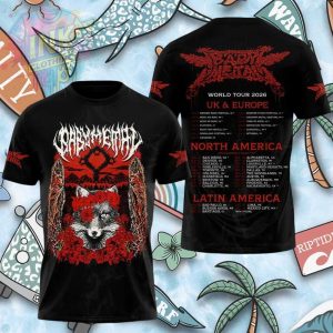 Babymetal World Tour Fox Red Flowers Rock Shirt Babymetal World Tour Fox Red Flowers Rock Shirt