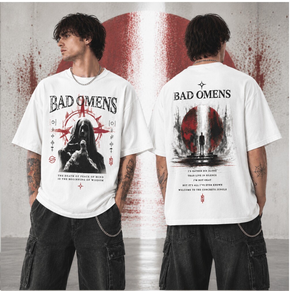 Bad Omens Death Of Peace Of Mind Concrete Jungle Graphic Shirt Bad Omens Death Of Peace Of Mind Concrete Jungle Graphic Shirt