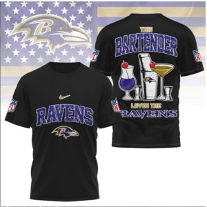 Baltimore Football This Bartender Loves The Ravens Shirt