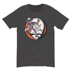 Baltimore Orioles Baseball Skeleton Uncle Sam Mascot Shirt