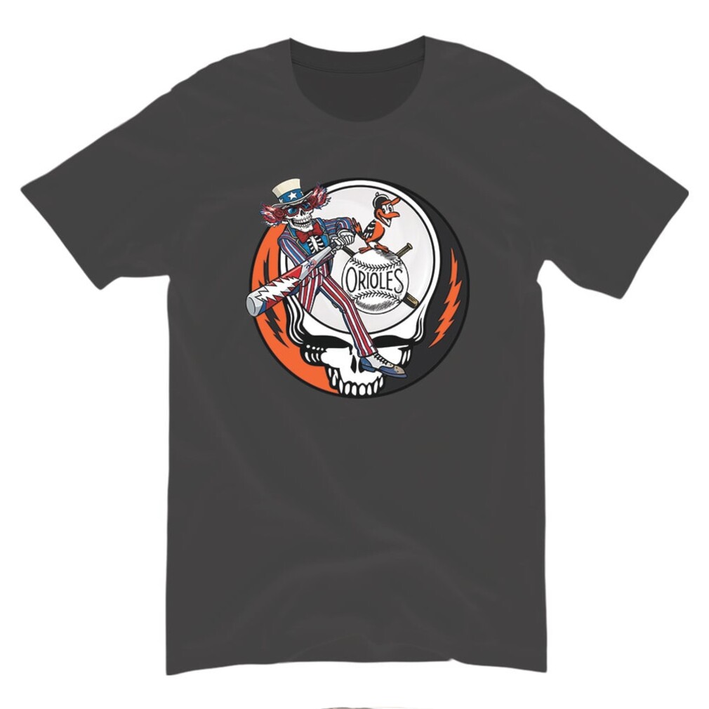 Baltimore Orioles Baseball Skeleton Uncle Sam Mascot Shirt Baltimore Orioles Baseball Skeleton Uncle Sam Mascot Shirt