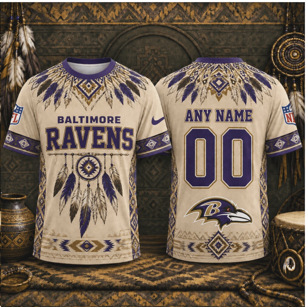 Baltimore Ravens Dreamcatcher Native American Style Custom Shirt Baltimore Ravens Dreamcatcher Native American Style Custom Shirt