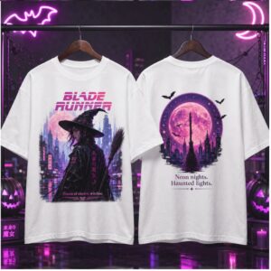 Blade Runner Cyberpunk Witch Neon Nights Haunted Lights Shirt