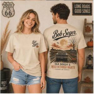 Bob Seger Old Roads Wild October Nights Vintage Car Halloween Shirt