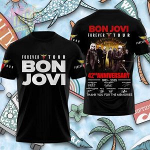 Bon Jovi Forever Tour 42nd Anniversary Rock Band Shirt Bon Jovi Forever Tour 42nd Anniversary Rock Band Shirt