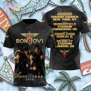 Bon Jovi Forever Tour Stadium Dates Rock Shirt Bon Jovi Forever Tour Stadium Dates Rock Shirt