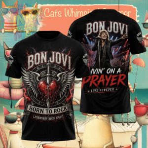 Bon Jovi Livin On A Prayer Rock Band Shirt