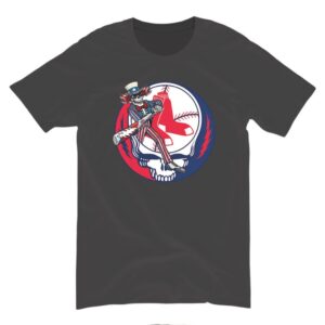 Boston Baseball Skeleton Uncle Sam Red Socks Shirt