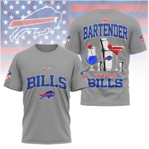 Buffalo Bills Bartender Cocktail Drink Football Shirt