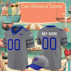 Buffalo Bills Custom Name Football Shirt And Hat Shirt