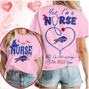 Buffalo Bills Nurse Stethoscope Not Missing The Game Halloween Shirt