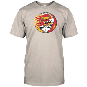 Calgary Hockey Flaming Skull Dancing Bear Hoodie Shirt