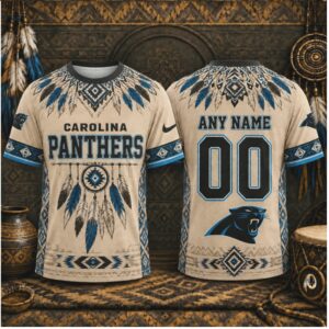 Carolina Panthers Dreamcatcher Feathers Tribal Pattern Shirt