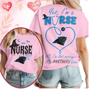 Carolina Panthers Nurse Stethoscope Not Missing The Game Halloween Shirt