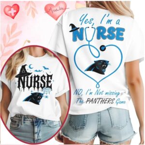 Carolina Panthers Nurse Stethoscope Not Missing The Game Halloween Shirt
