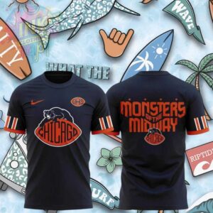 Chicago Bears Football Logo Monsters Of The Midway Graphic Shirt.jfif
