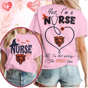 Chicago Bears Nurse Stethoscope Not Missing The Game Halloween Shirt