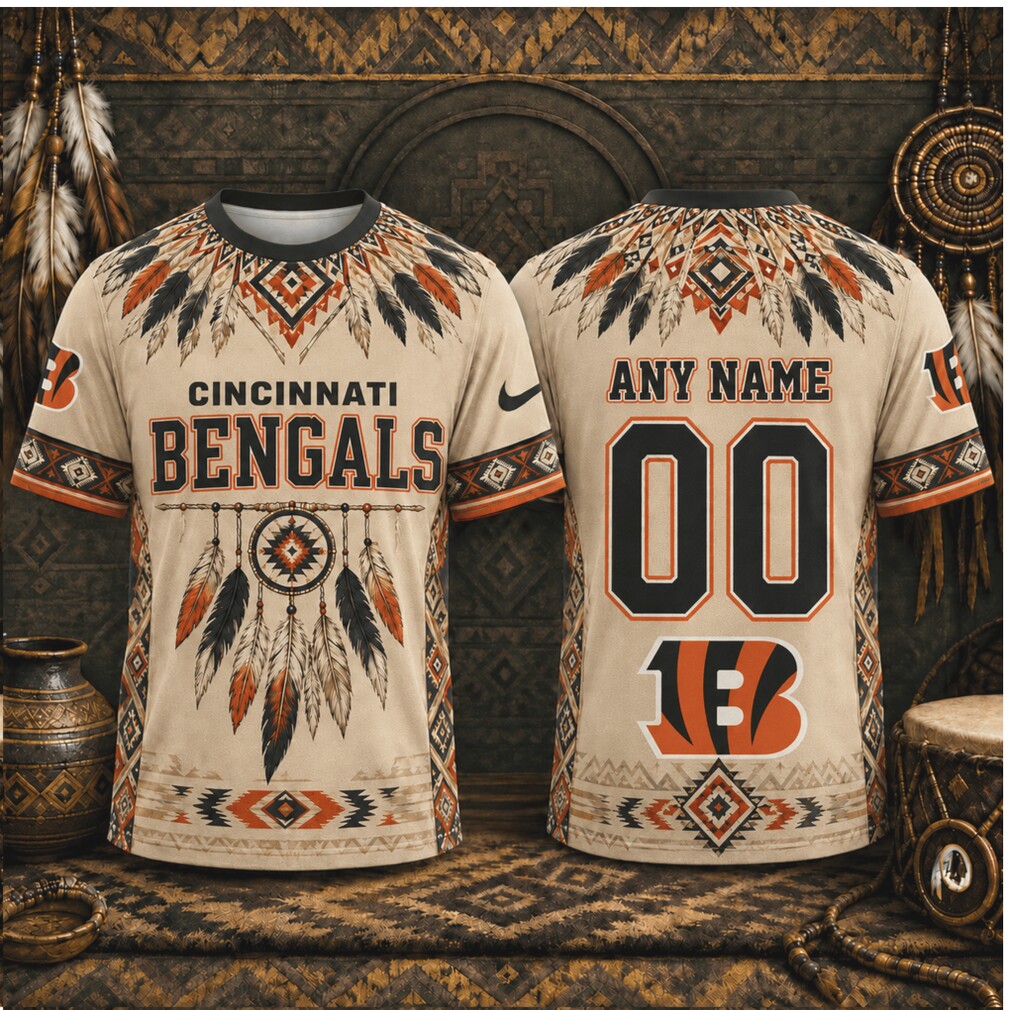Cincinnati Bengals Dreamcatcher Native American Style Custom Shirt Cincinnati Bengals Dreamcatcher Native American Style Custom Shirt