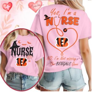 Cincinnati Bengals Nurse Stethoscope Not Missing The Game Halloween Shirt