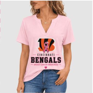 Cincinnati Bengals Pink Ribbon Faith Over Fear Awareness Shirt