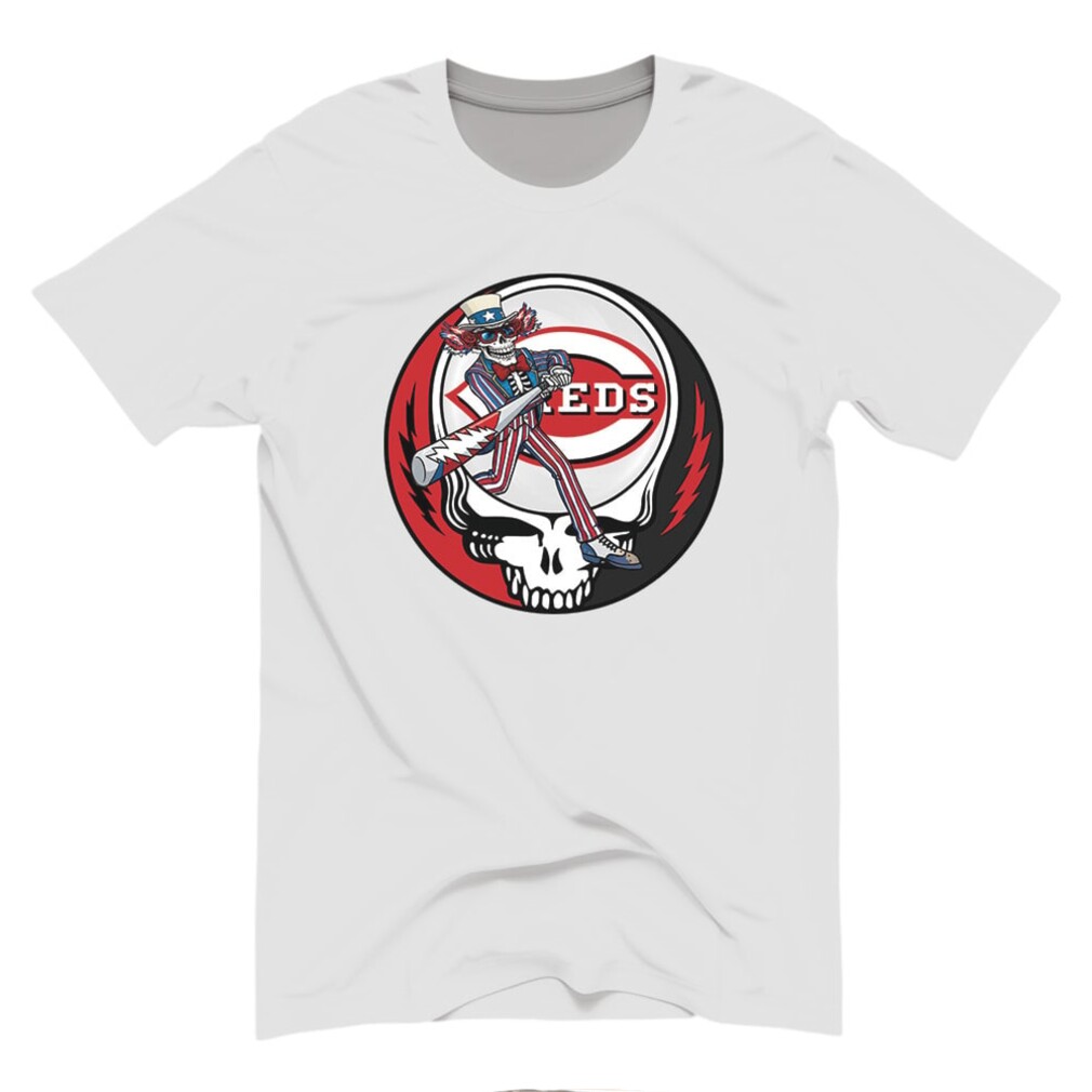 Cincinnati Reds Grateful Skull Uncle Sam Shirt Cincinnati Reds Grateful Skull Uncle Sam Shirt