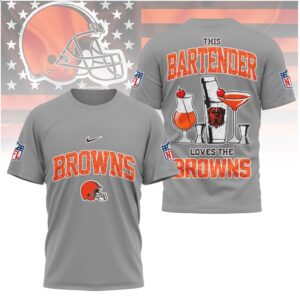 Cleveland Browns Bartender Cocktail Drink Football Shirt