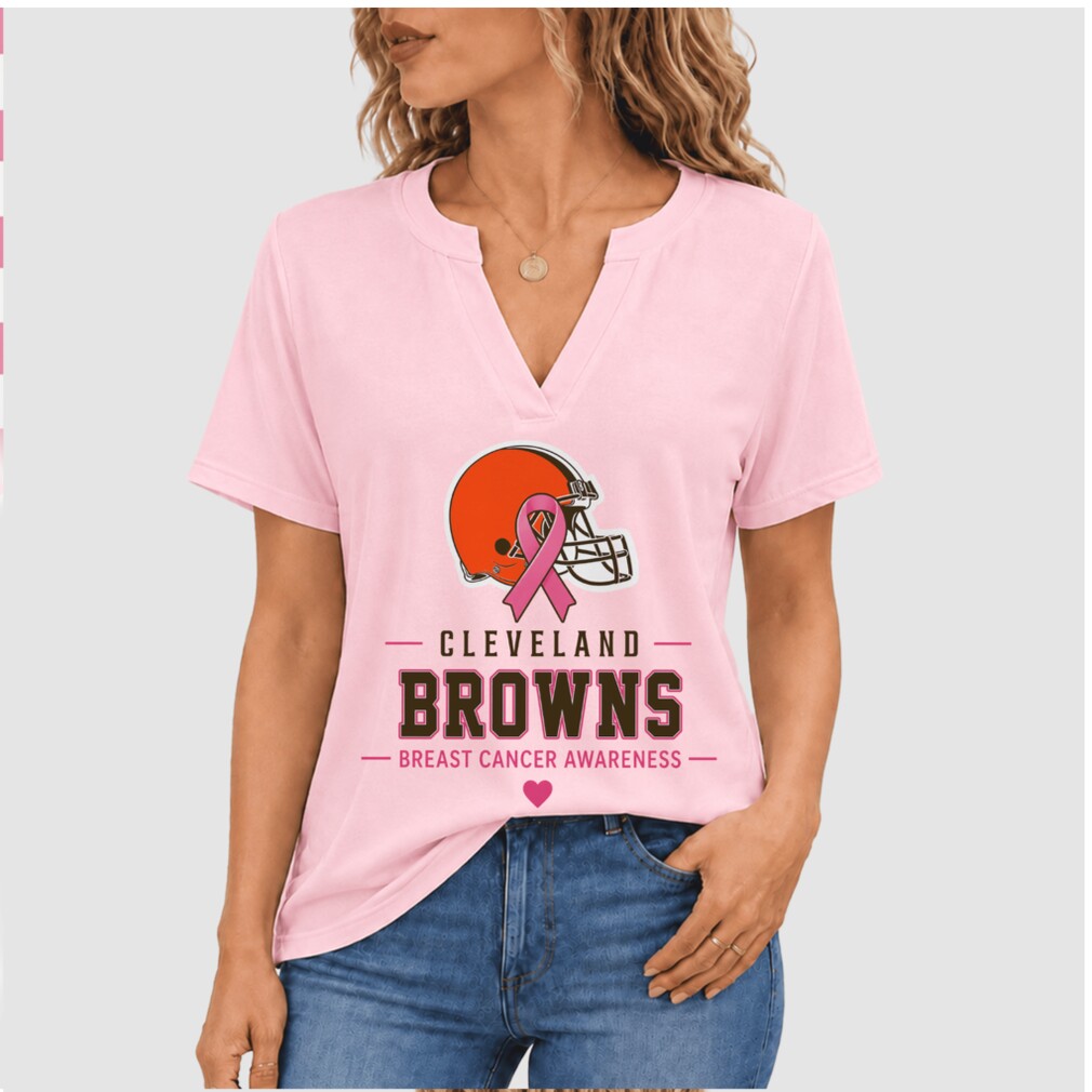 Cleveland Browns Pink Ribbon Faith Over Fear Awareness Shirt Cleveland Browns Pink Ribbon Faith Over Fear Awareness Shirt