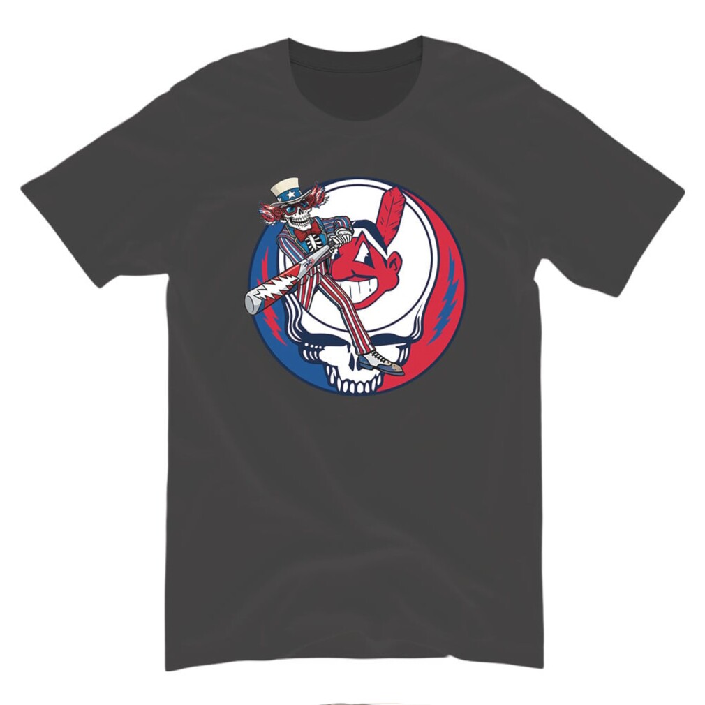 Cleveland Indians Uncle Sam Skeleton Baseball Shirt Cleveland Indians Uncle Sam Skeleton Baseball Shirt