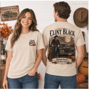 Clint Black Midnight Roads Western Gold Country Shirt