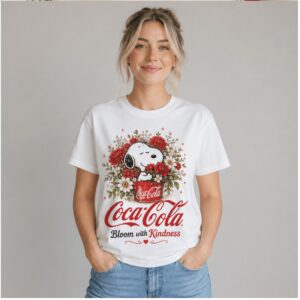 Coca Cola Snoopy Blooming With Kindness Retro Floral Shirt