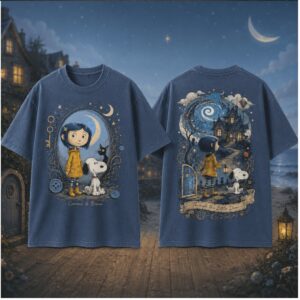Coraline Movie Snoopy Dog Curious And Brave Through The Door Shirt