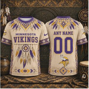 Custom Minnesota Vikings Dreamcatcher Native American Style Shirt