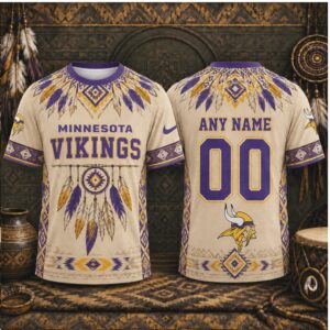 Custom Minnesota Vikings Dreamcatcher Native American Style Shirt