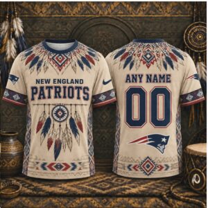 Custom New England Patriots Dreamcatcher Native American Style Shirt