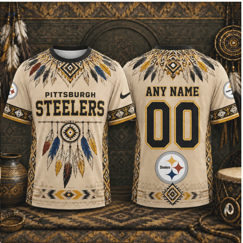 Custom Pittsburgh Steelers Dreamcatcher Native American Style Shirt Custom Pittsburgh Steelers Dreamcatcher Native American Style Shirt