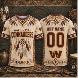 Custom Washington Commanders Dreamcatcher Native American Style Shirt