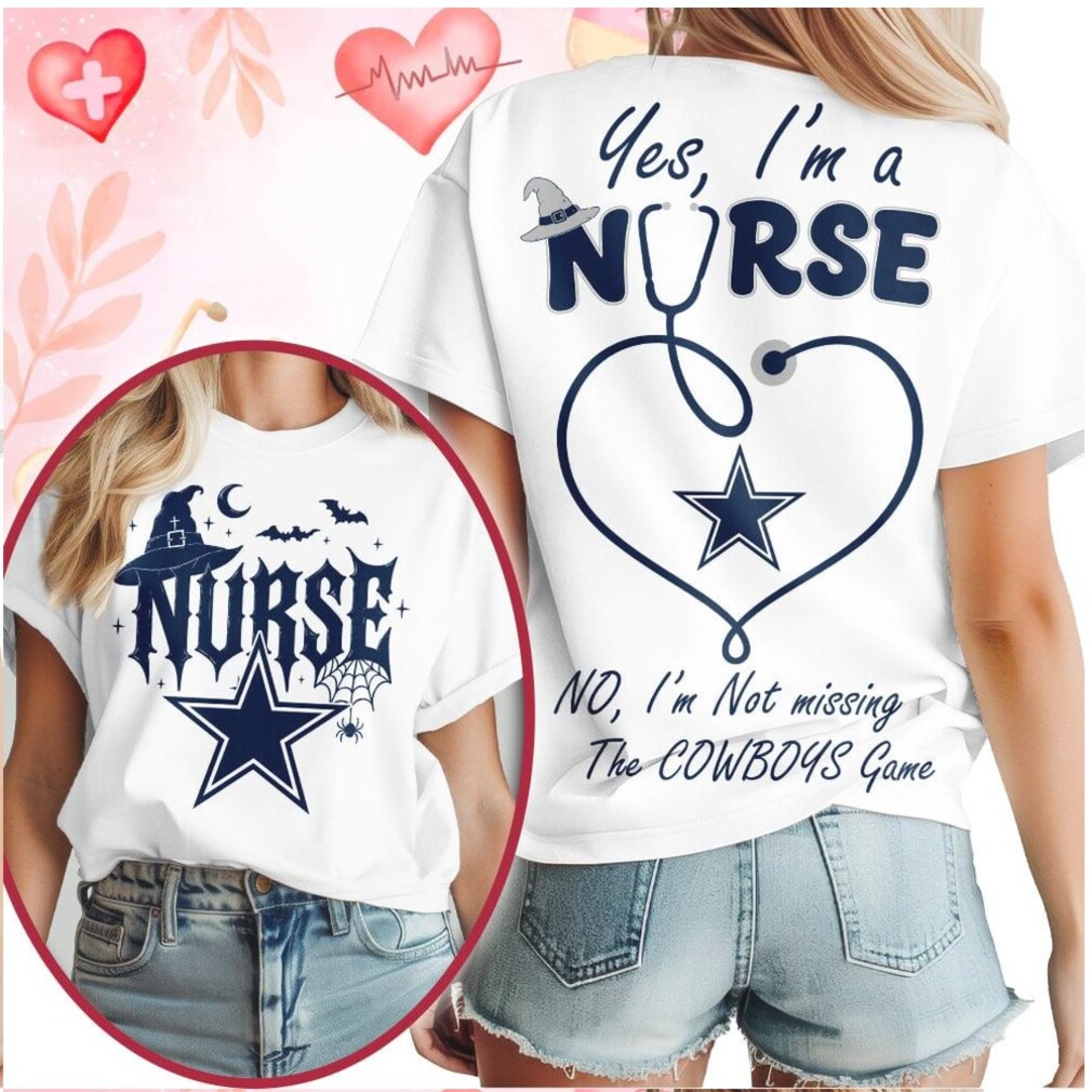 Dallas Cowboys Nurse Stethoscope Not Missing The Game Halloween Shirt Dallas Cowboys Nurse Stethoscope Not Missing The Game Halloween Shirt