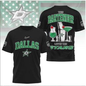 Dallas Stars Bartender Cocktail Drink Hockey Shirt