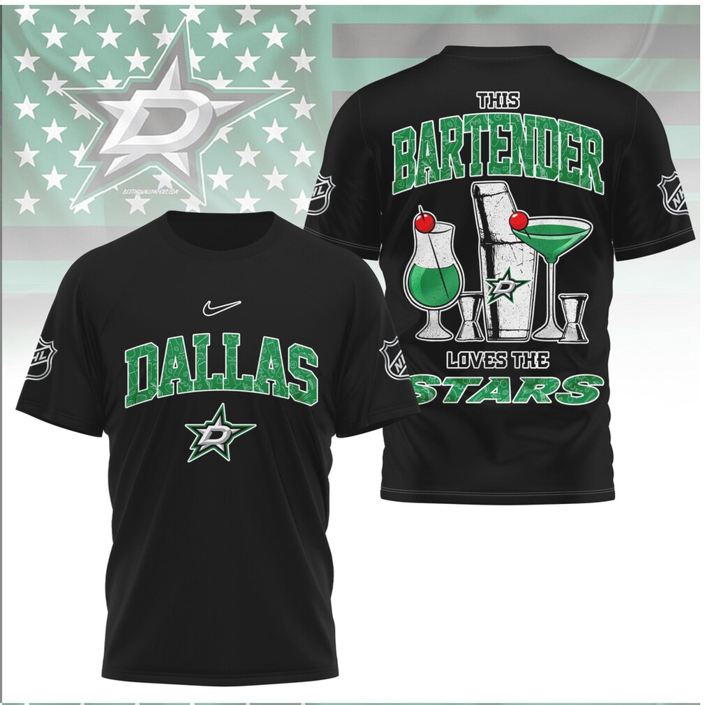 Dallas Stars Bartender Cocktail Drink Hockey Shirt Dallas Stars Bartender Cocktail Drink Hockey Shirt