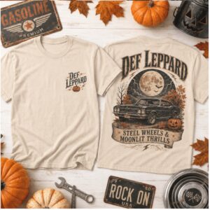 Def Leppard Steel Wheels Moonlit Thrills Rock Shirt