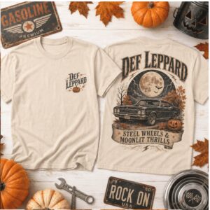 Def Leppard Steel Wheels Moonlit Thrills Rock Shirt