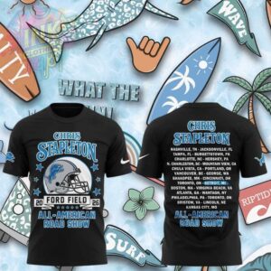Detroit Lions Chris Stapleton Helmet All American Tour Shirt.jfif